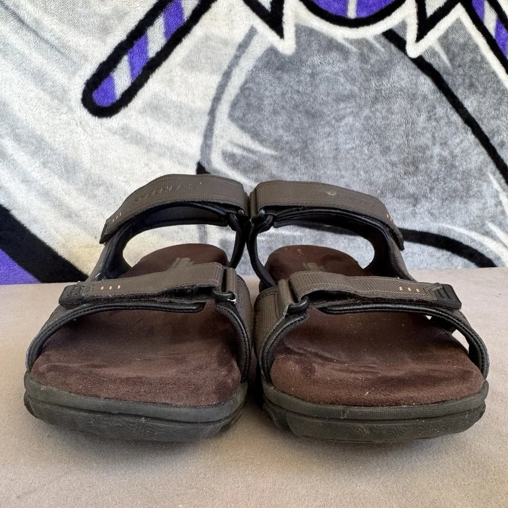 Size 14 - Skechers Mens Sandals Extra Wide Relaxed Fit Louden Brown 64487EWW